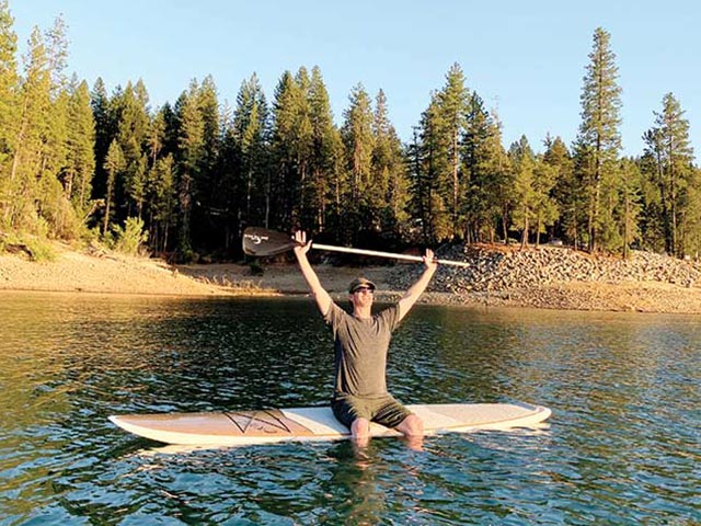 gregory on paddle board