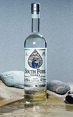 bottle of South Fork Vodka